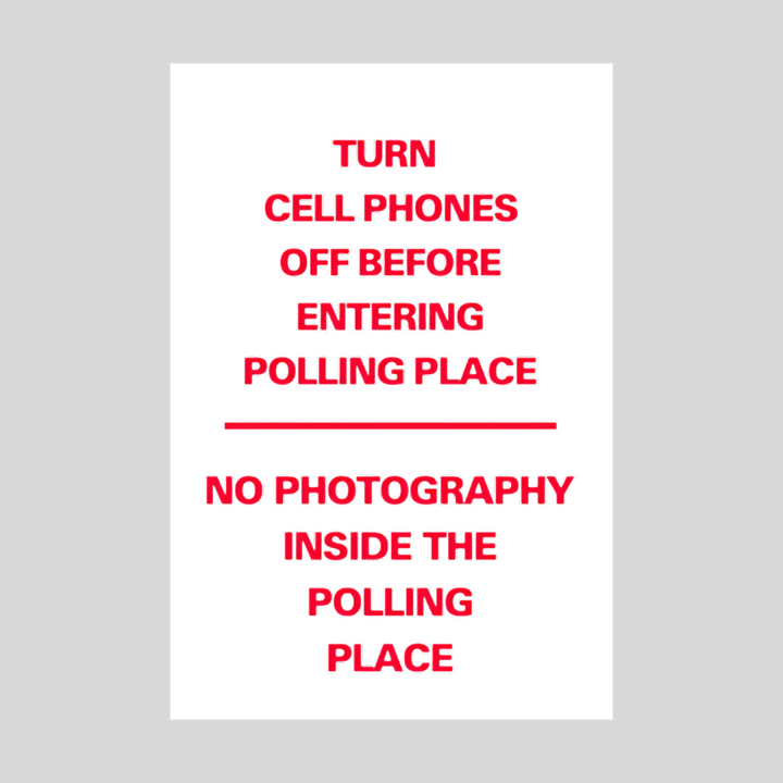 TURN CELL PHONES OFF BEFORE ENTERING ETC. Corrugated A-Frame Sign (SG-218F)