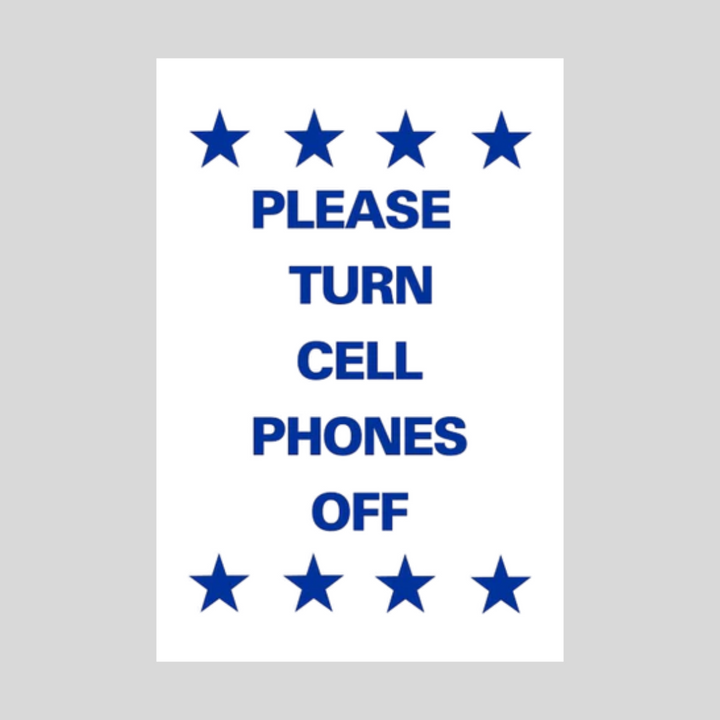 PLEASE TURN CELL PHONES OFF Large A-Frame Sign (SG-219B)