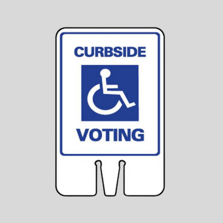 CURBSIDE VOTING Cone Topper Sign (SG-103I1)