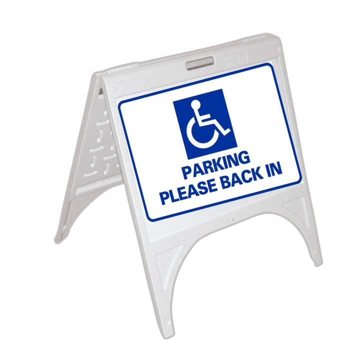 PARKING PLEASE BACK IN Small A-Frame Sign (SG-107D)
