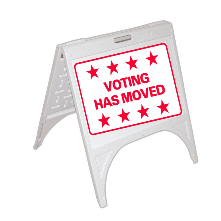 VOTING HAS MOVED Small A-Frame Sign (SG-206D)