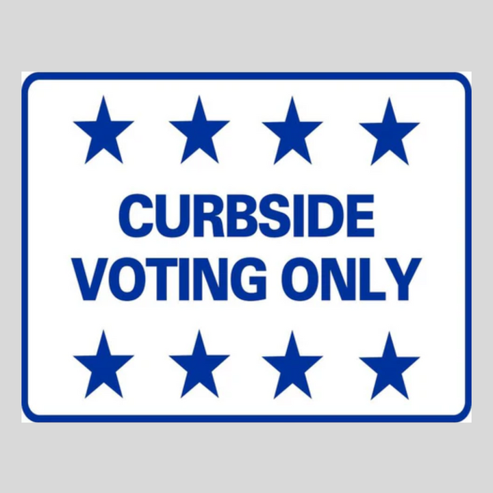 CURBSIDE VOTING ONLY Small A-Frame Sign (SG-207D)
