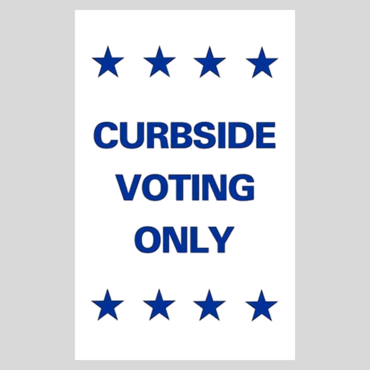 CURBSIDE VOTING ONLY Corrugated A-Frame Sign (SG-207F)