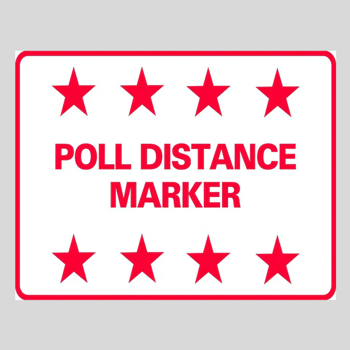 POLL DISTANCE MARKER Small A-Frame Sign (SG-212D)