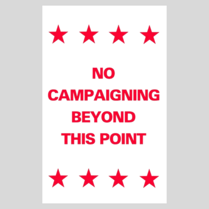 No hacer campaña más allá de este punto SG-214B