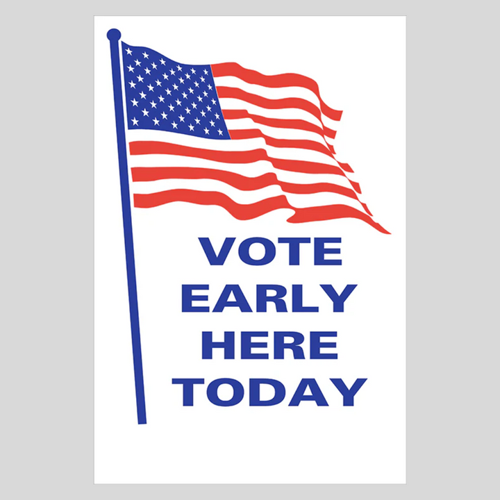 VOTE EARLY HERE TODAY Large A-Frame Sign (SG-113B)