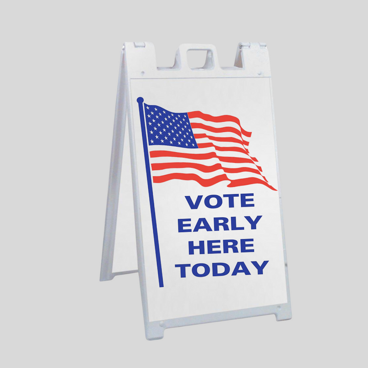 VOTE EARLY HERE TODAY Large A-Frame Sign (SG-113B)