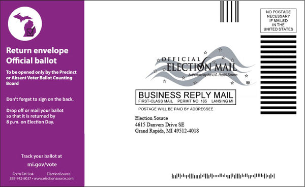 Absent Voter Return Envelope