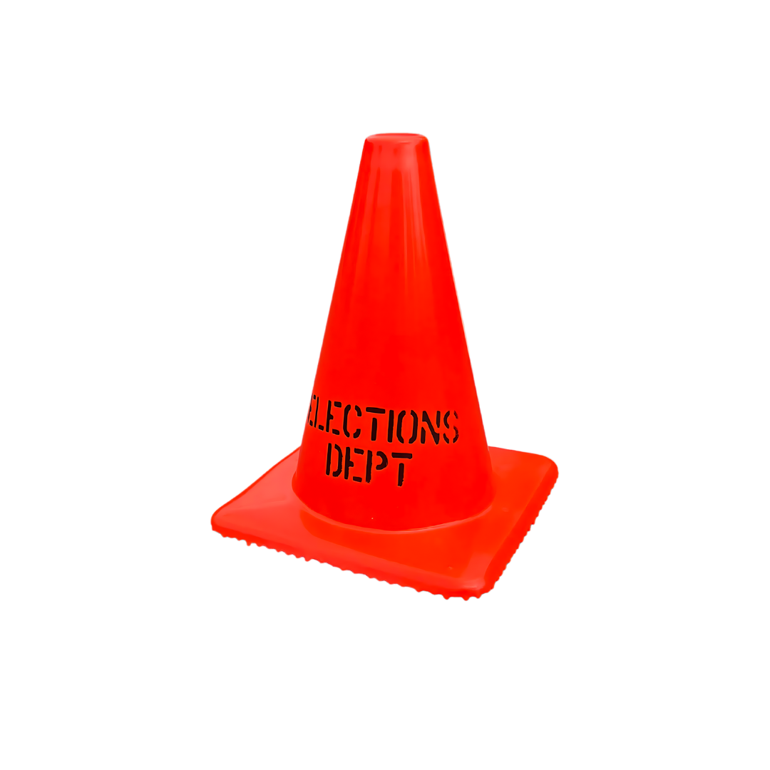 12" Elections Dept. Traffic Cone 1 PACK (CC-105-1)