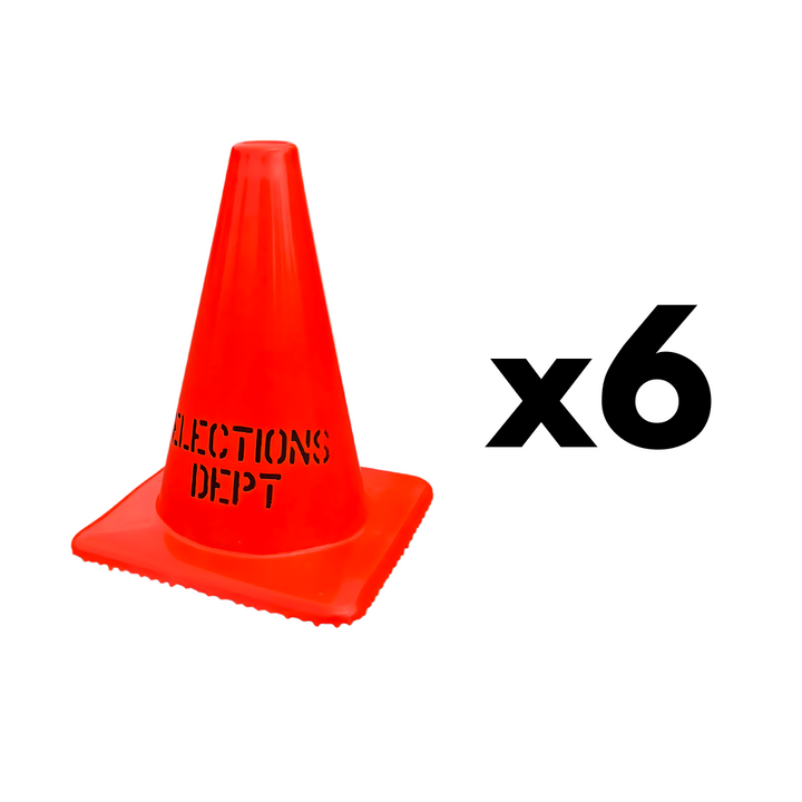 12" Elections Dept. Traffic Cone 6 PACK (CC-105-6)