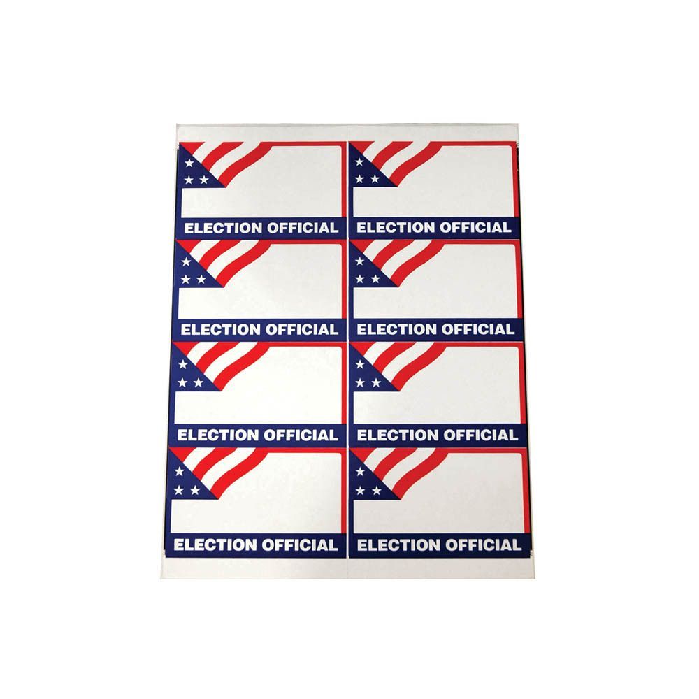 Election Official Name Badges