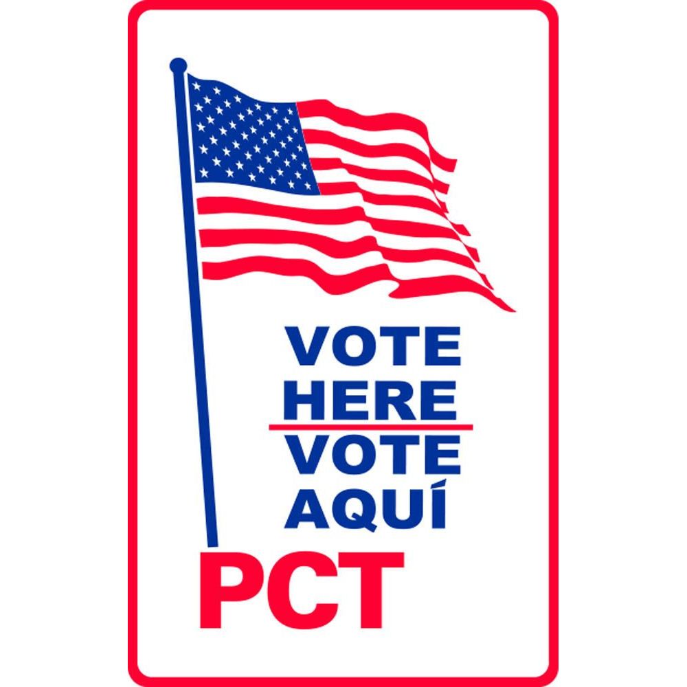 VOTE HERE VOTE AQUI PCT Corrugated A-Frame Sign (SG-204F)
