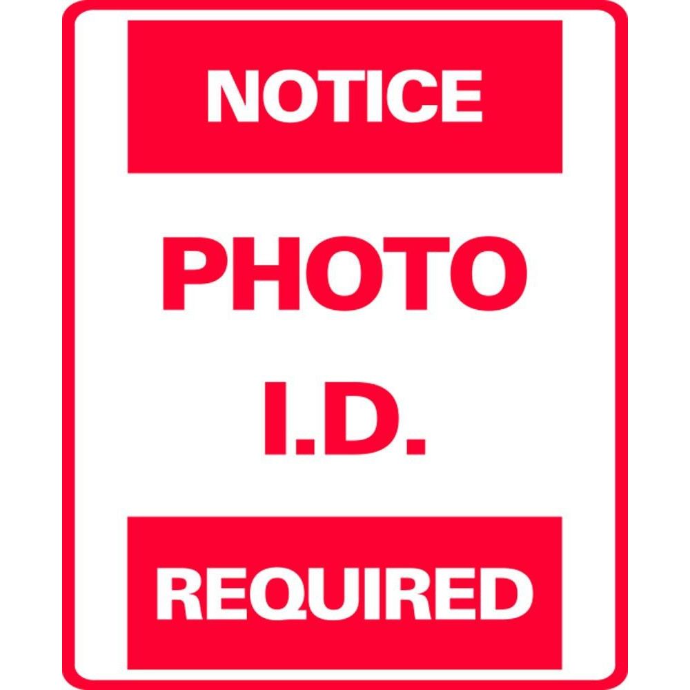 NOTICE PHOTO I.D. REQUIRED SG-301JS