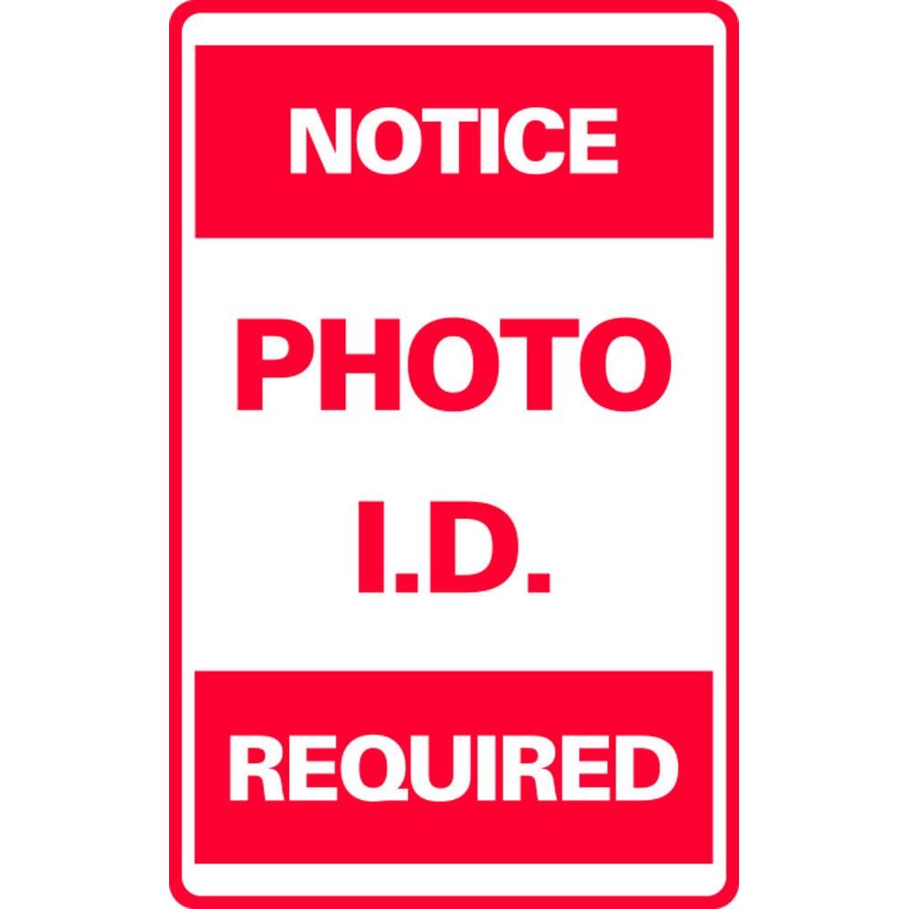 NOTICE PHOTO I.D. REQUIRED SG-301F