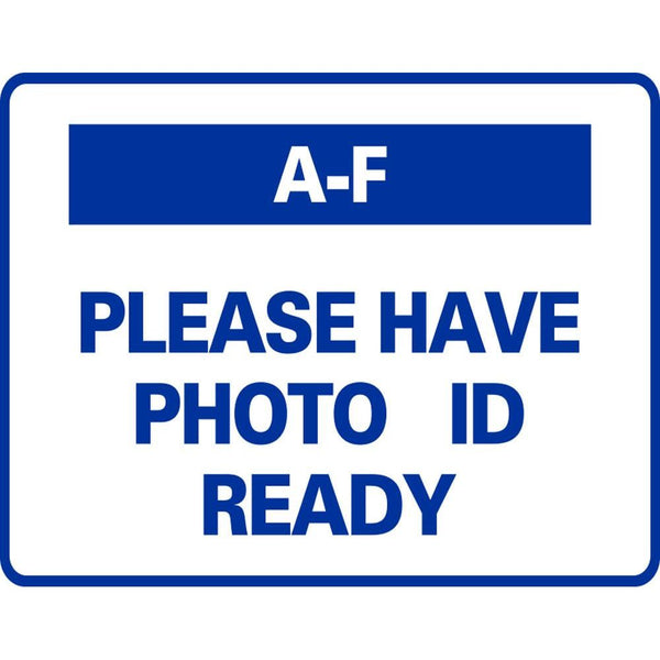 A-F PLEASE HAVE PHOTO ID READY SG-318G