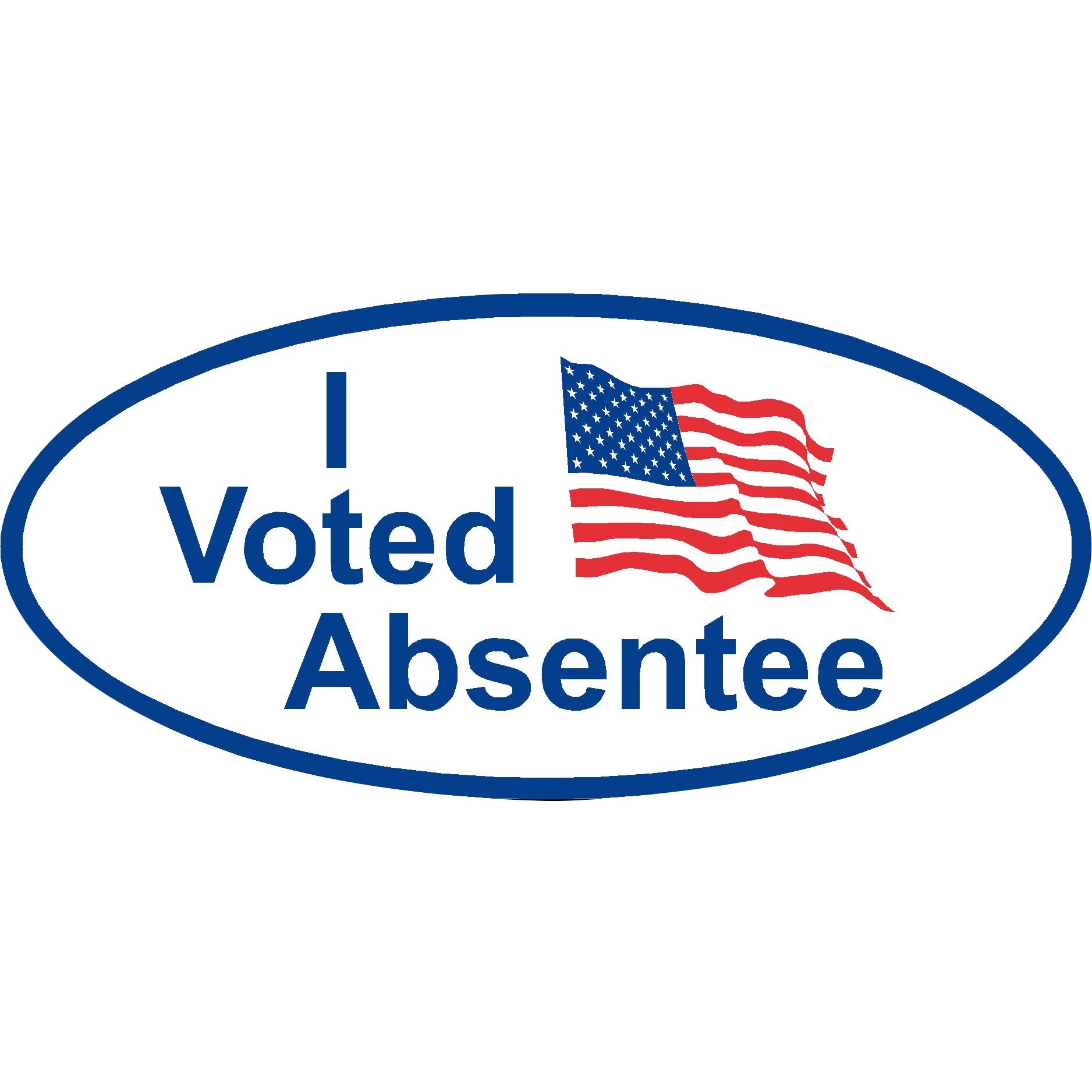 I Voted Absentee Stickers  Item No. PS-115