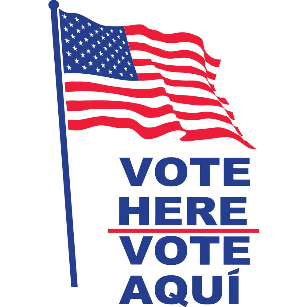 Vote Here-Vote Aqui American Flag SG-203B