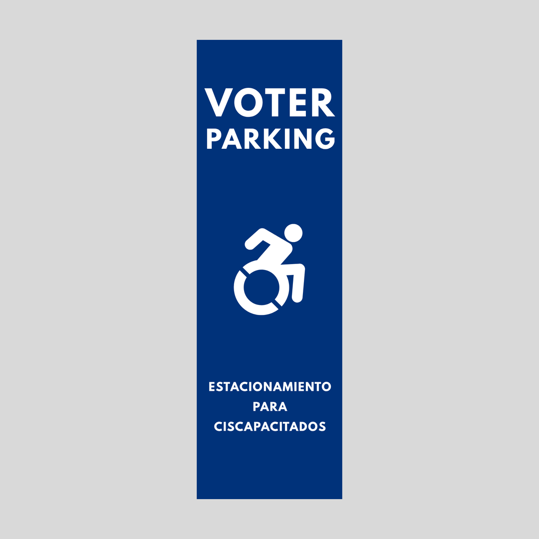 VOTER PARKING ESTACIONAMIENTO PARA DISCAPACITADOS Plasticade Stacking Sign (SG-108N)