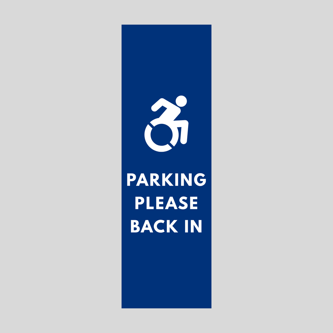 PARKING PLEASE BACK IN Plasticade Stacking Sign (SG-107N)