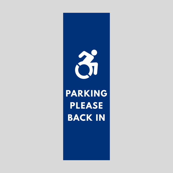 PARKING PLEASE BACK IN Plasticade Stacking Sign (SG-107N)
