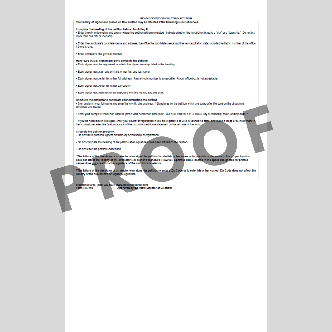 Candidato de petición calificado sin afiliación a un partido (ciudad-municipio)