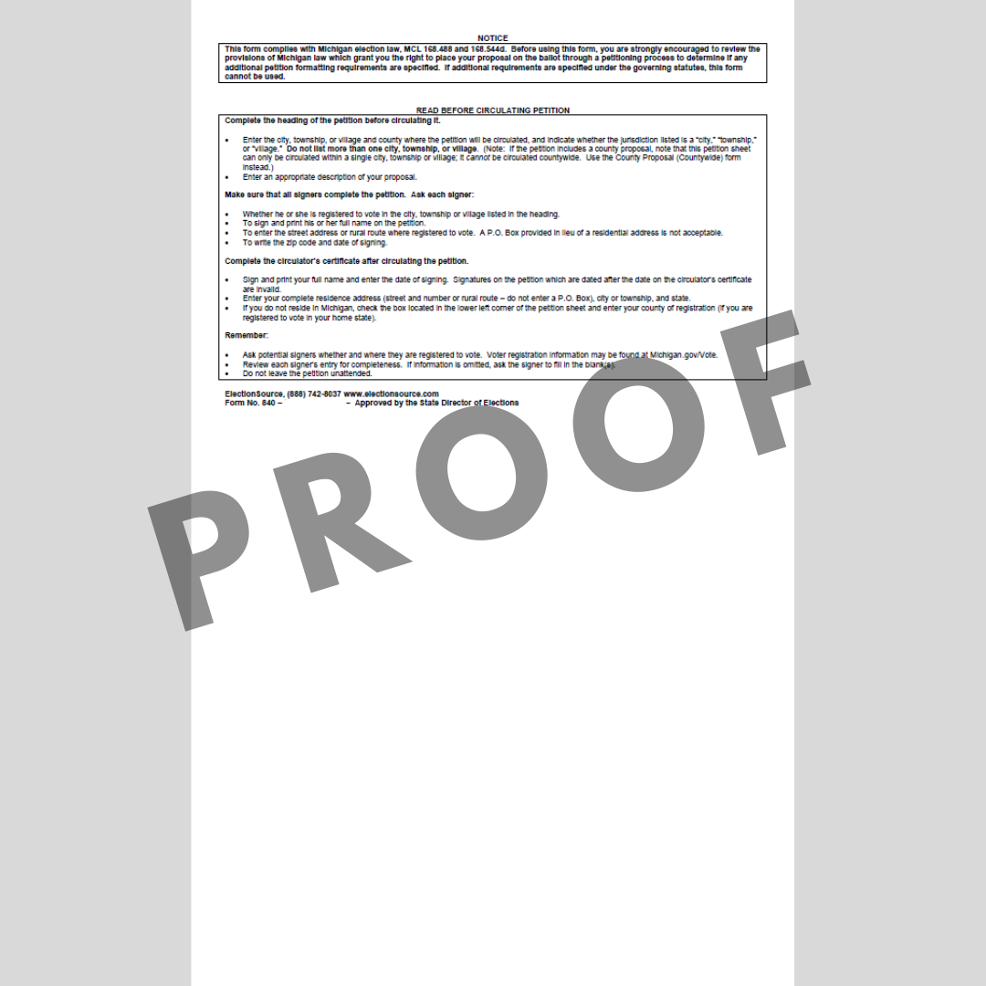 Petición de propuesta local del condado