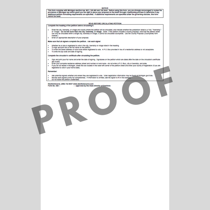 Petición de propuesta local del condado