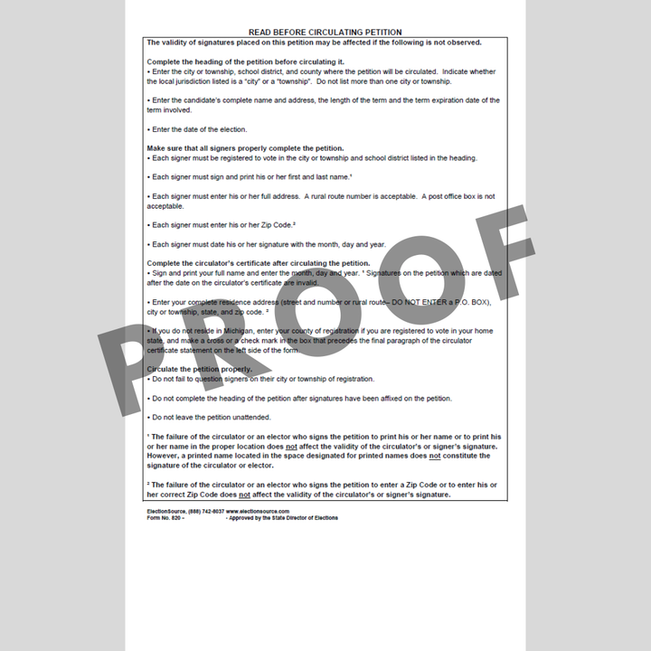 Nominating Petition - School District (PT-820)