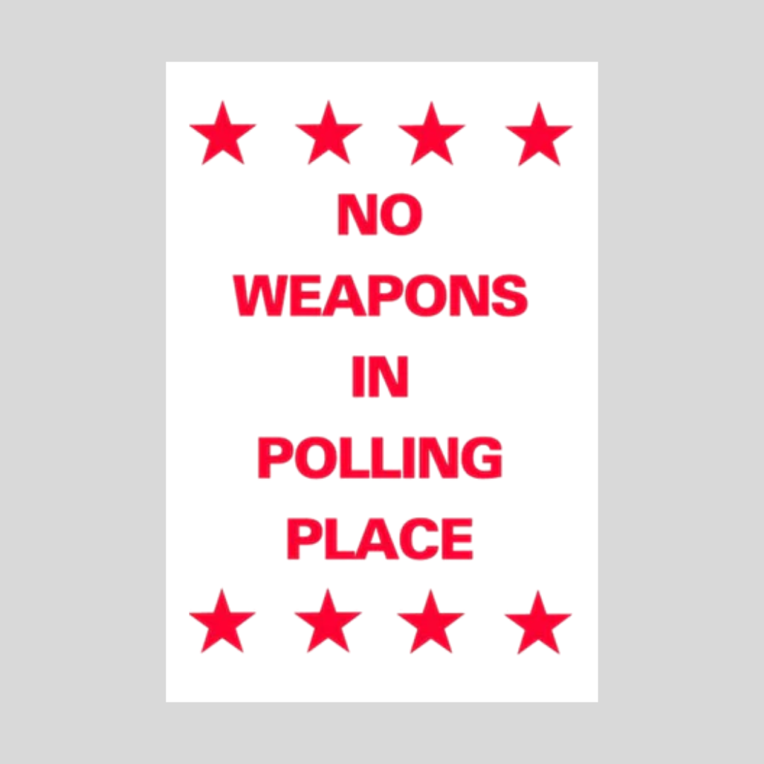 NO HAY ARMAS EN EL LUGAR DE VOTACIÓN SG-305E