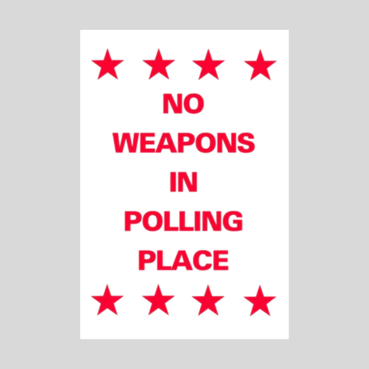 NO HAY ARMAS EN EL LUGAR DE VOTACIÓN SG-305E