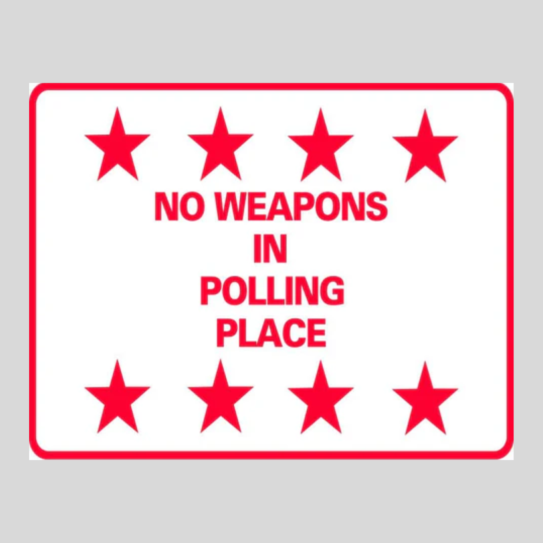 NO HAY ARMAS EN EL LUGAR DE VOTACIÓN SG-305D