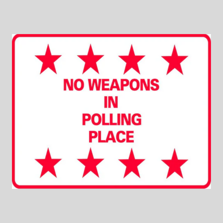 NO HAY ARMAS EN EL LUGAR DE VOTACIÓN SG-305D