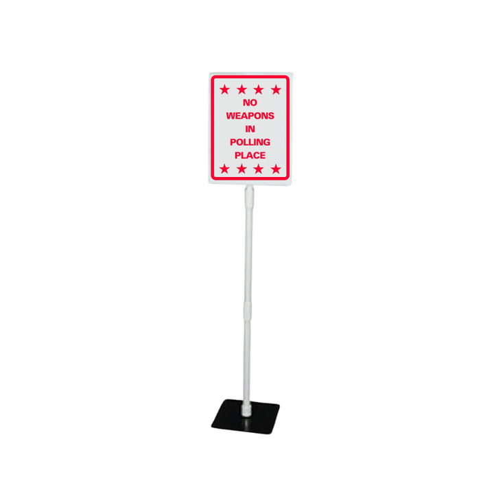 NO WEAPONS IN POLLING PLACE Tabletop Sign (SG-305J)