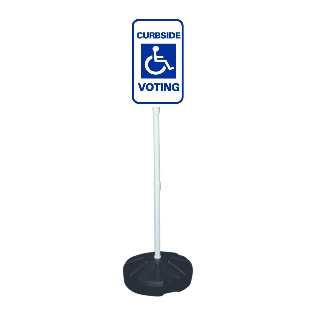CURBSIDE VOTING Weightable Base Sign (SG-103H)