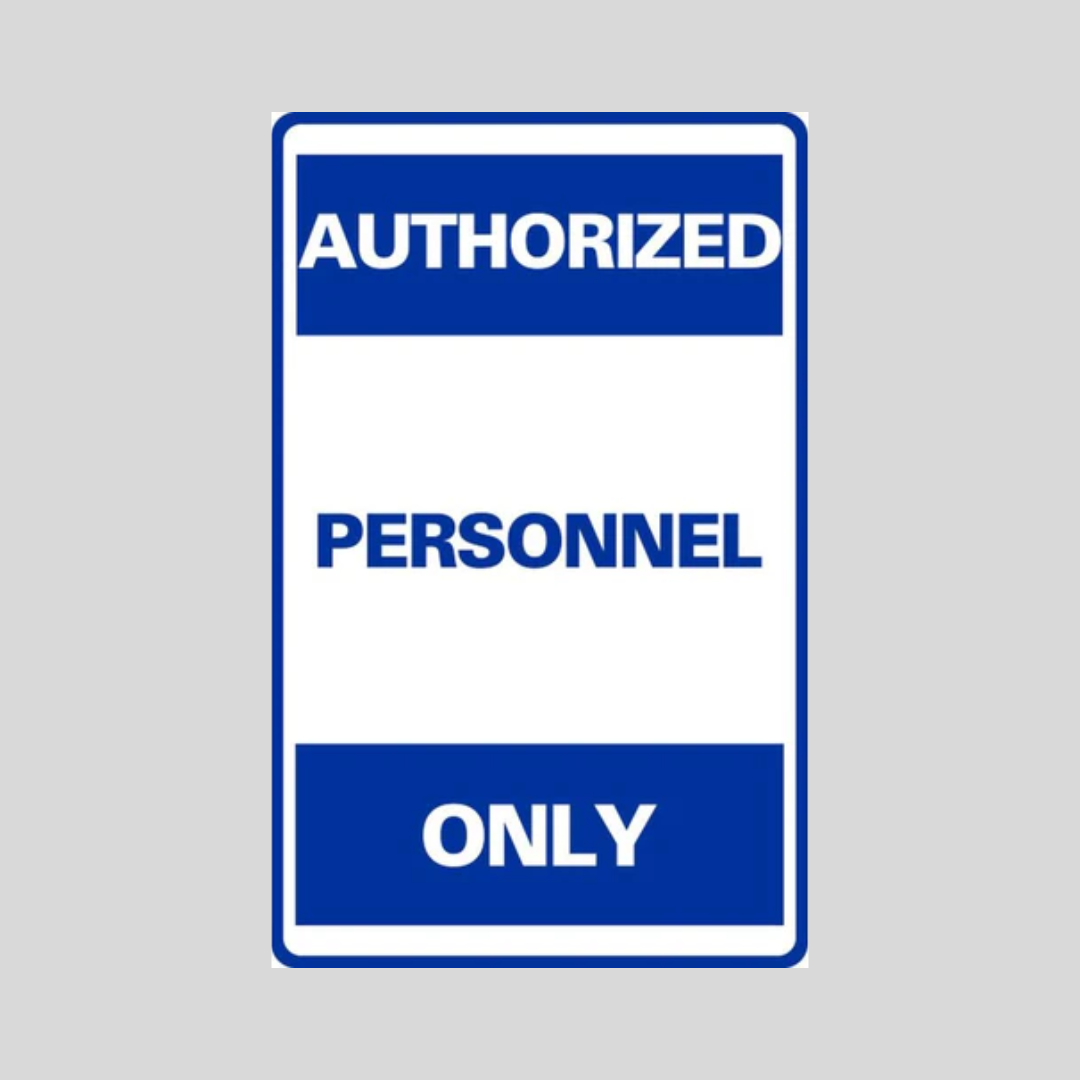 AUTHORIZED PERSONNEL ONLY Tabletop Sign (SG-302J)