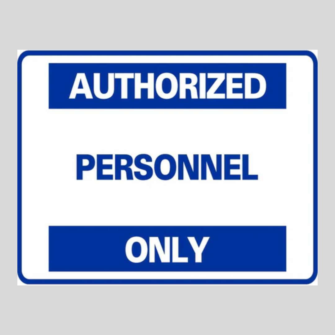AUTHORIZED PERSONNEL ONLY Corrugated A-Frame Sign - Multi SG-302G