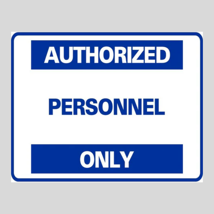 AUTHORIZED PERSONNEL ONLY Corrugated A-Frame Sign - Multi (SG-302G)