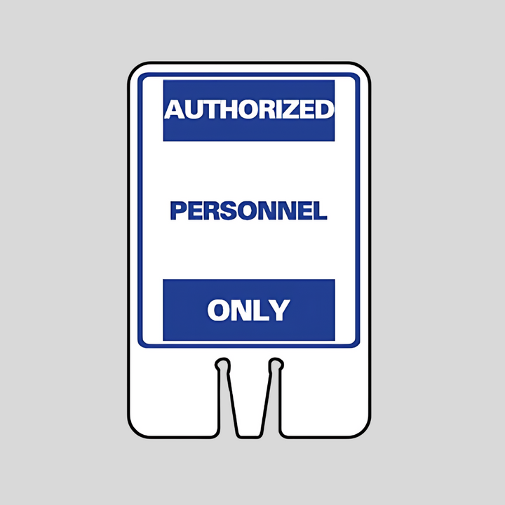 AUTHORIZED PERSONNEL ONLY DOUBLE-SIDED Cone Topper Sign (SG-302I2)