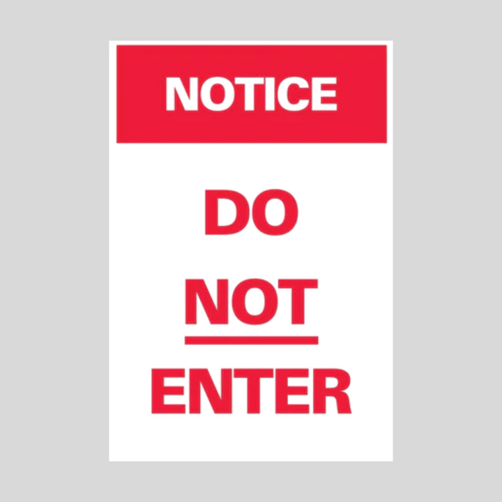 AVISO NO ENTRAR SG-303A