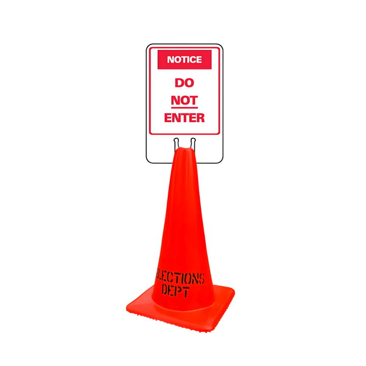 NOTICE DO NOT ENTER DOUBLE-SIDED Cone Topper Sign (SG-303I2)