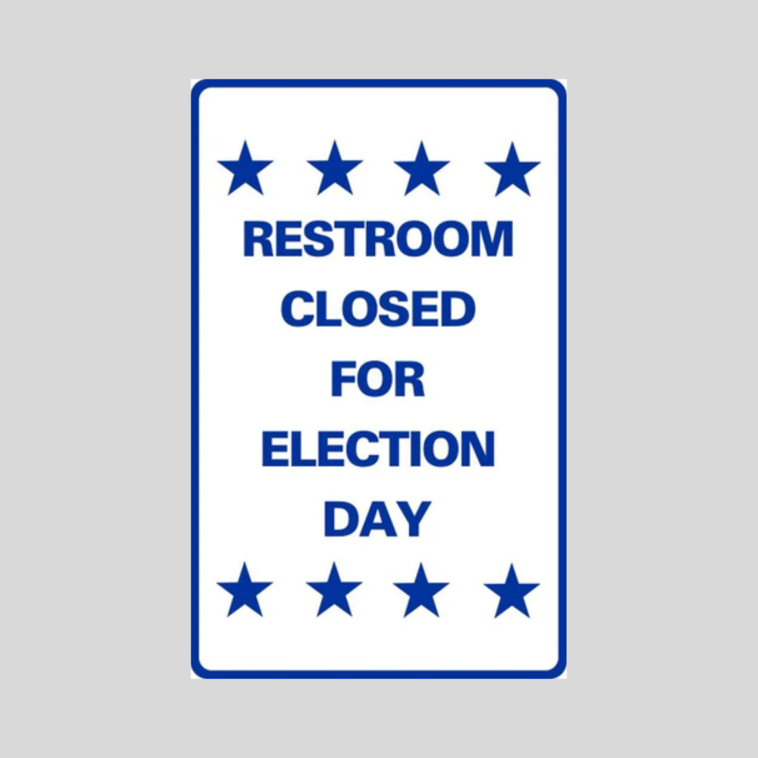 BAÑO CERRADO POR EL DÍA DE LAS ELECCIONES SG-304JS