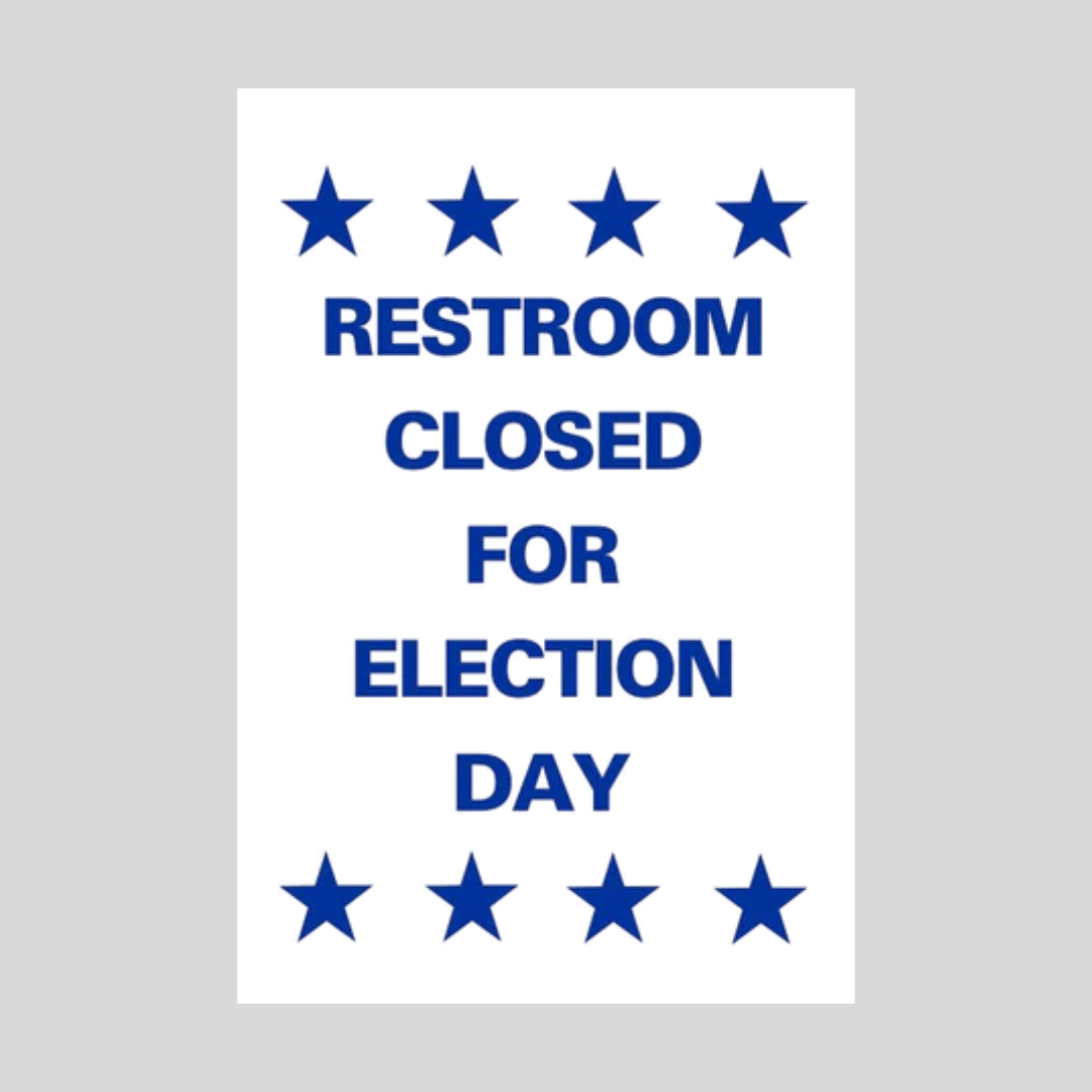 BAÑO CERRADO POR EL DÍA DE LAS ELECCIONES SG-304F