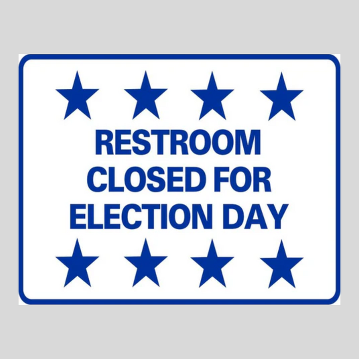 BAÑO CERRADO POR EL DÍA DE LAS ELECCIONES SG-304D