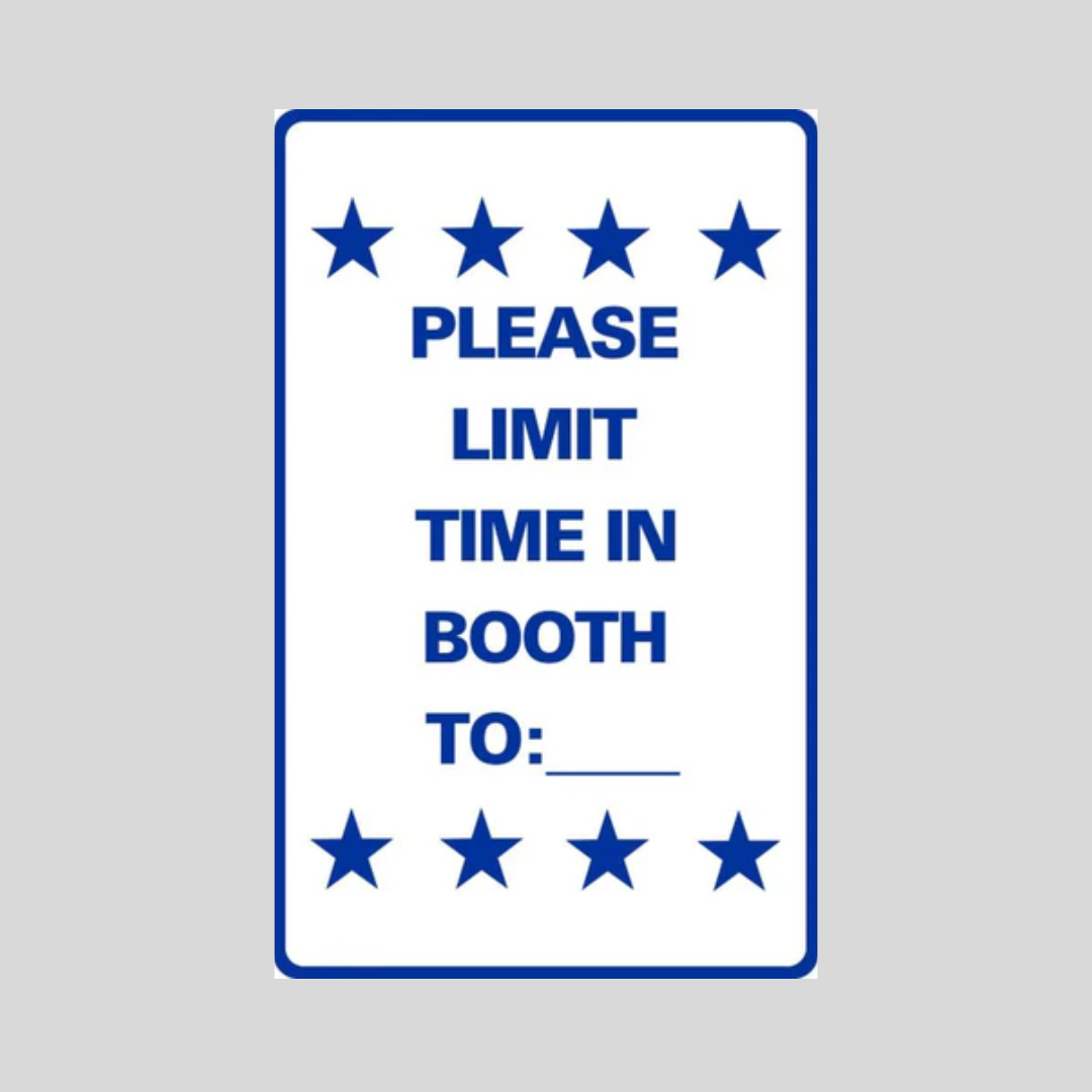 POR FAVOR LIMITE EL TIEMPO EN EL STAND A: ___ SG-306JS