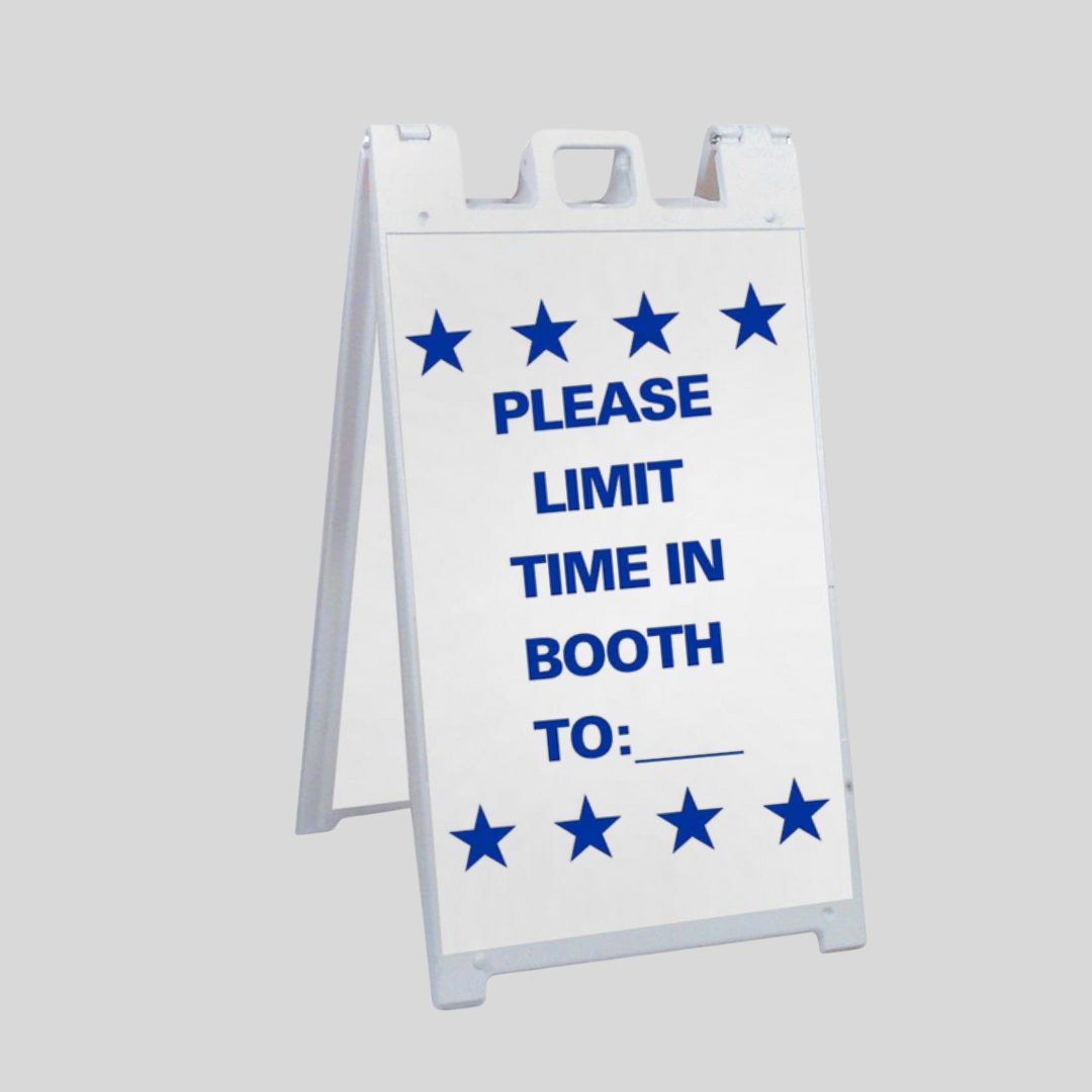 POR FAVOR LIMITE EL TIEMPO EN EL STAND A: ___ SG-306B