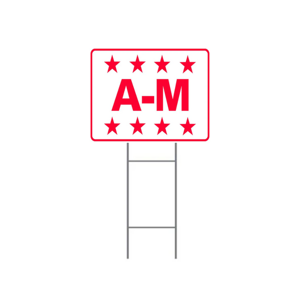 A-M DOUBLE-SIDED H-Stake Sign SG-309D2