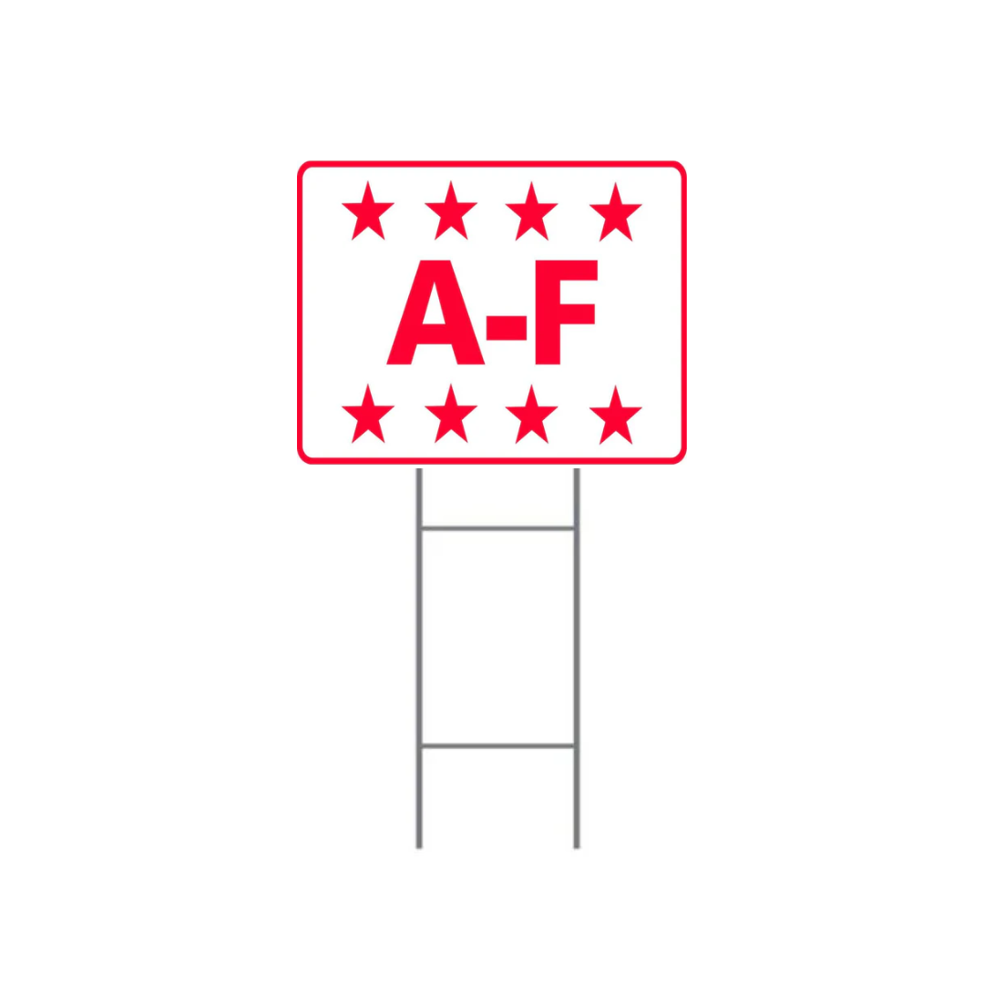 A-F SIGN DOUBLE-SIDED H-Stake Sign (SG-311D2)