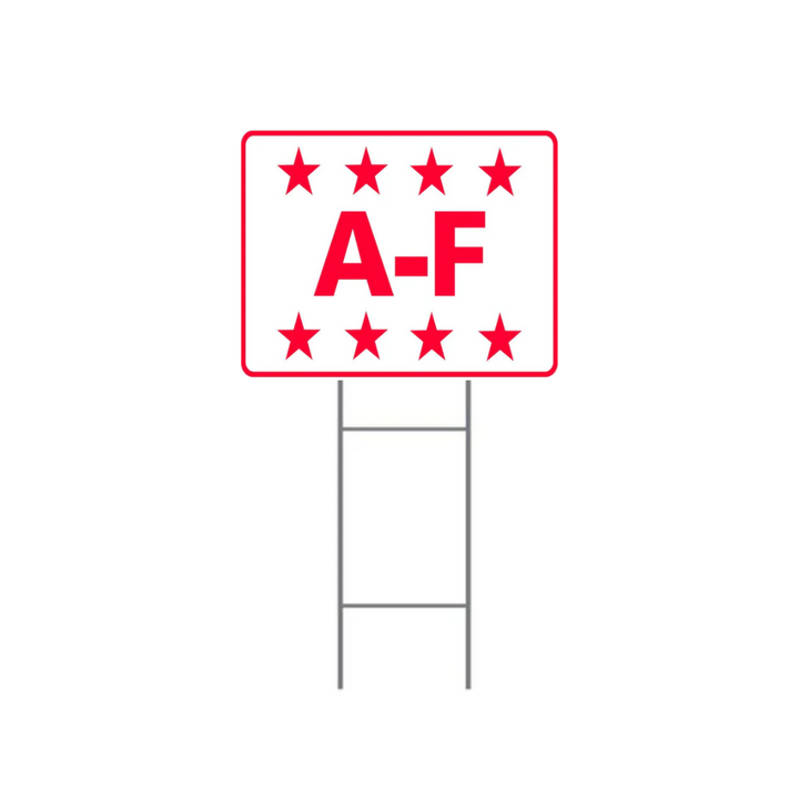 A-F SIGN DOUBLE-SIDED H-Stake Sign (SG-311D2)
