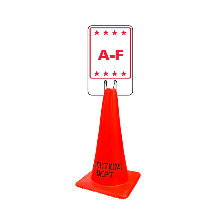 A-F DOUBLE-SIDED Cone Topper Sign (SG-311I2)