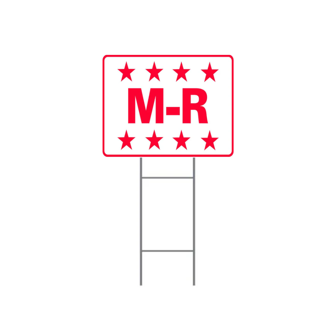 M-R DOUBLE-SIDED H-Stake Sign SG-313D2